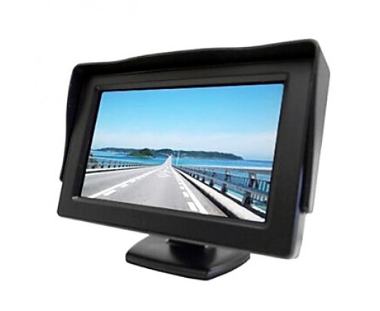 4.3 Inch Sunshade TFT-LCD Car Rearview Monitor With Stand Reverse Backup High Quality  