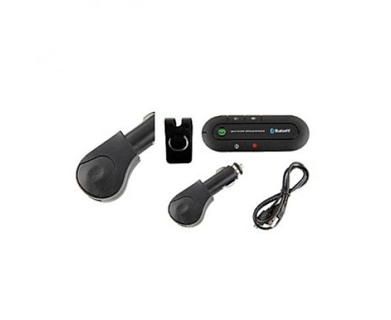 Bluetooth Handsfree Car Kit Clipped On Car Sun Visor, Bluetooth 4.0 Can Support Two Phones Simultaneously  