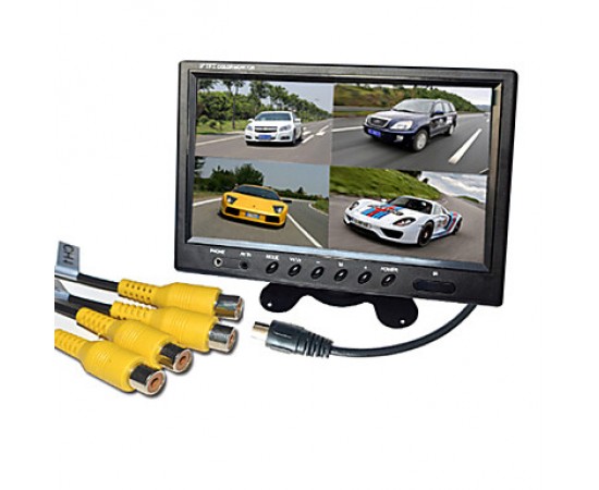 9 Inch Quad-TFT-LCD Car Rearview Monitor With Stand Reverse Backup Camera High Quality  