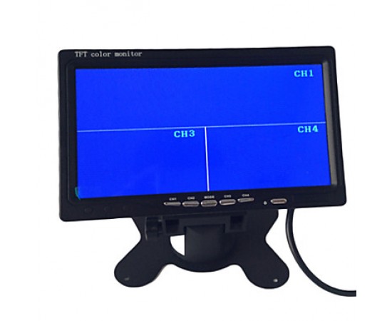 9 Inch Quad-TFT-LCD Car Rearview Monitor With 4 AV Channel  