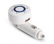 Wireless Bluetooth Car Kit Fm Transmitter Cigarette Lighter Usb Charger White  