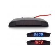 Original Car Interior Trim Appearance 3-In-1 Car Clock Theromometer and Voltage Monitor (12-24V)  