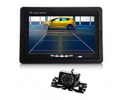 7" TFT LCD Car Monitor IR Rear View Reverse Backup 9 LED Night Vision Camera  