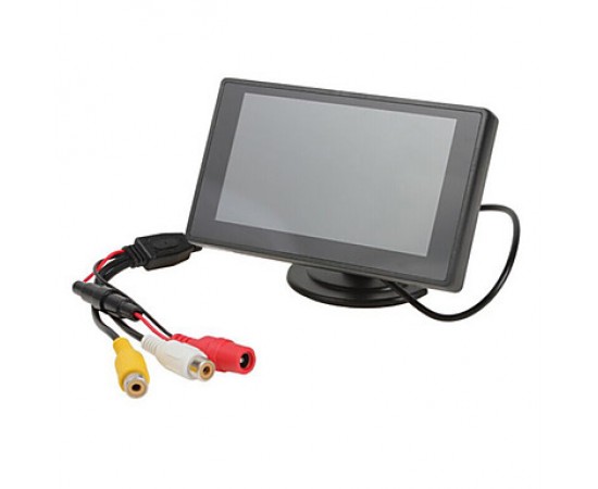 4.3 Inch TFT-LCD Car Rearview Monitor 2 AV Channel  