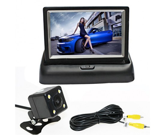 RenEPaiÂ® 4.3 Inch Folding Display Monitor + 170Â°HD Car Rear View Camera +  Wide Angle Waterproof Camera  