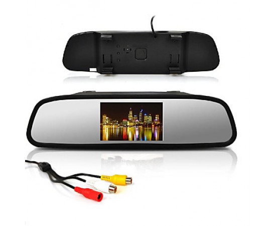 4.3" Car Rearview Mirror LCD Display Monitor+170Â° Wide Angle Reverse Parking Camera  